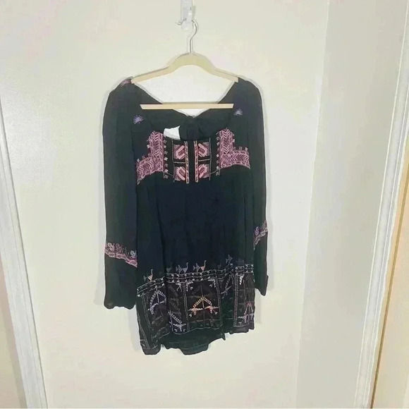 Free People Rhiannon Embroidered Mini Dress Medium - Picture 3 of 9